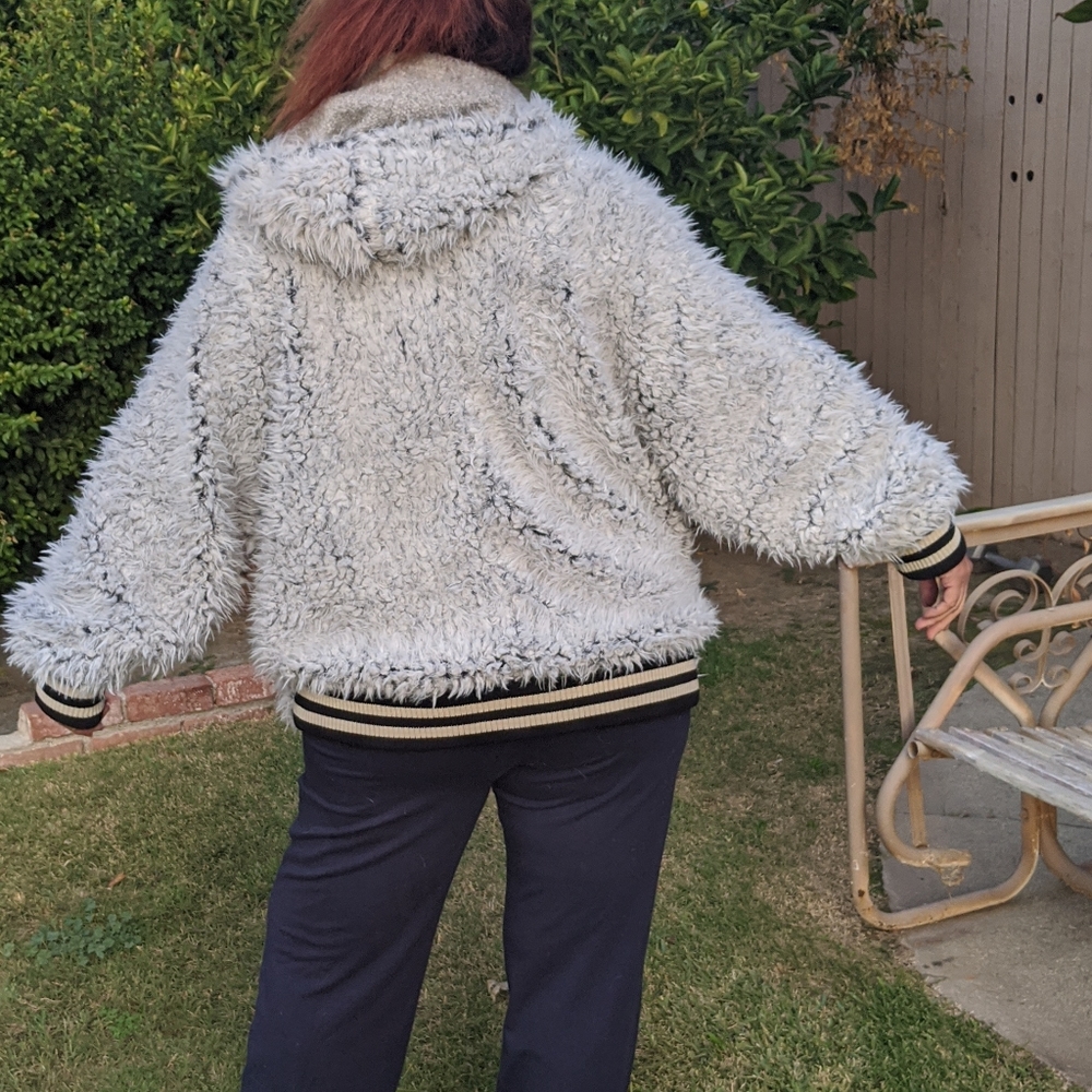Free People Shaggy Faux Oversized Jacket M/L - Picture 3 of 7